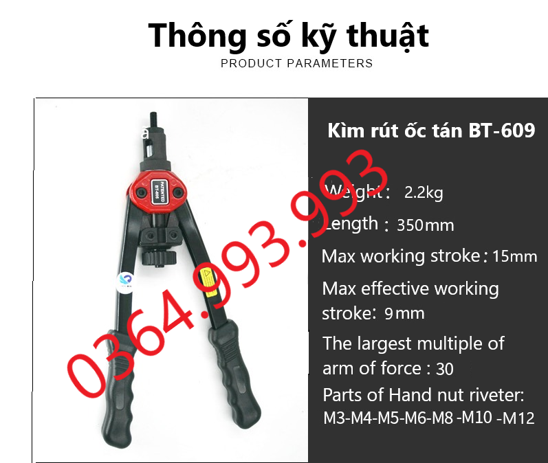 kìm rút ốc, kìm siết ốc bằng tay