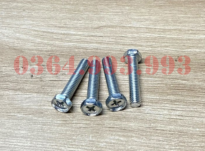 Bu lông lục giác chìm tu vít mạ kẽm trắng