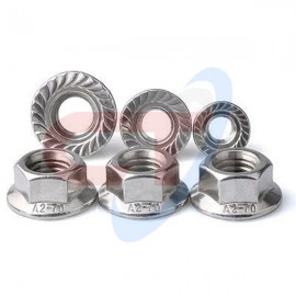 Ecu Liền Long Đền M4 M5 M6 M8 Inox. Đai Ốc Liền Vành Inox