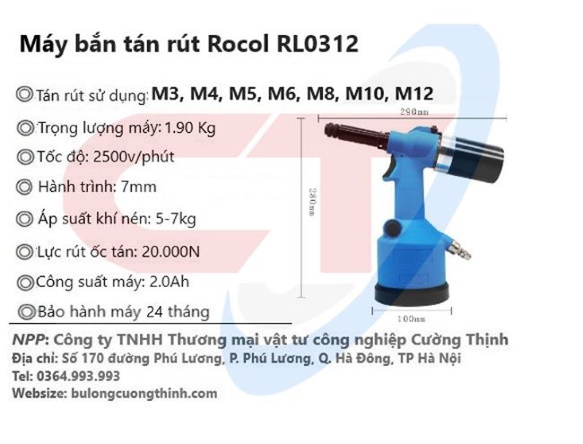 súng rút ốc tán, súng bắn tán rút, súng rút ecu rút