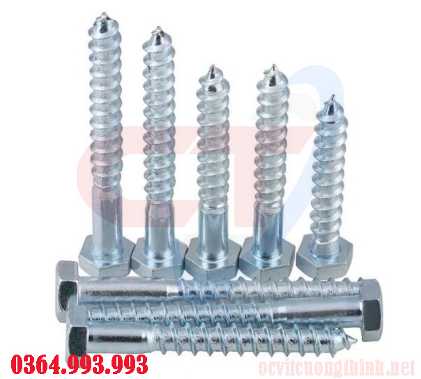 Vít Giác M8x80. Vít Phong M8x80. Mạ Kẽm