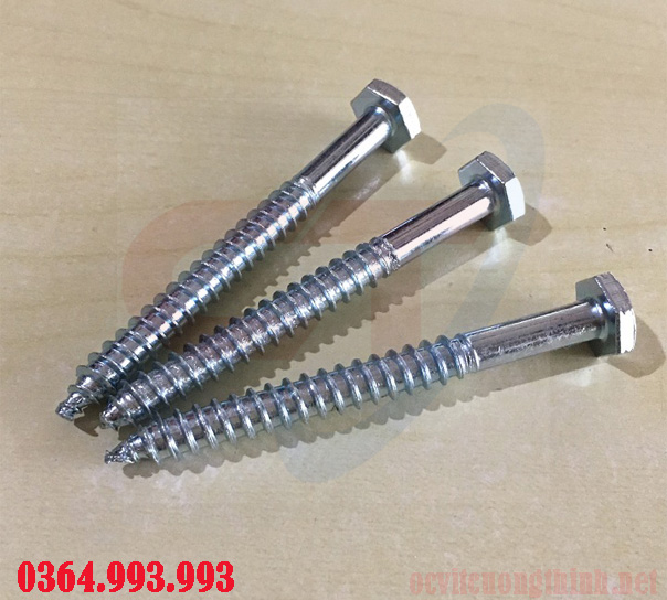 vít giác m8x80 mạ kẽm, vít phong m8x80 mạ kẽm