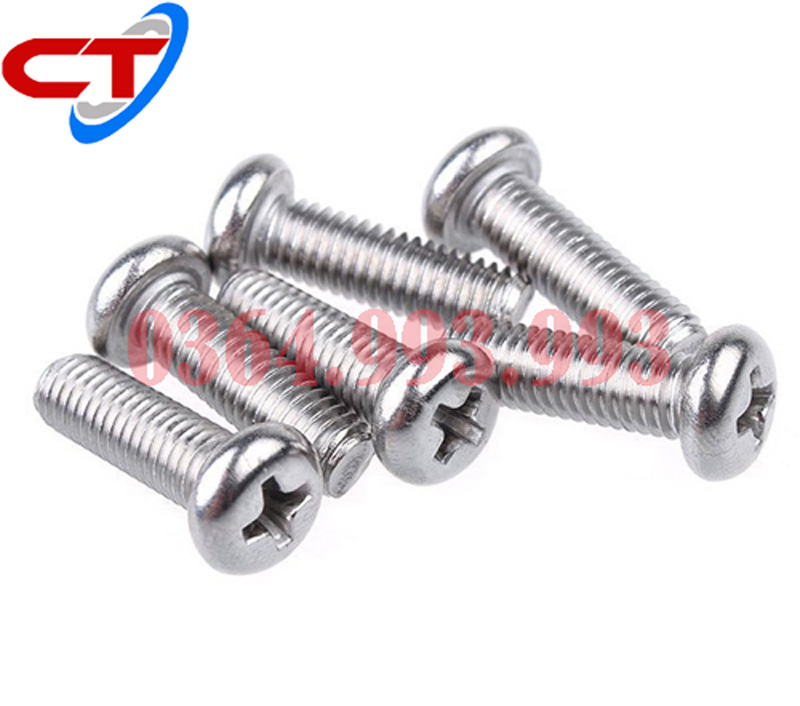 bulong đầu tròn inox, vít pake đầu tròn inox, bulong đầu nấm inox