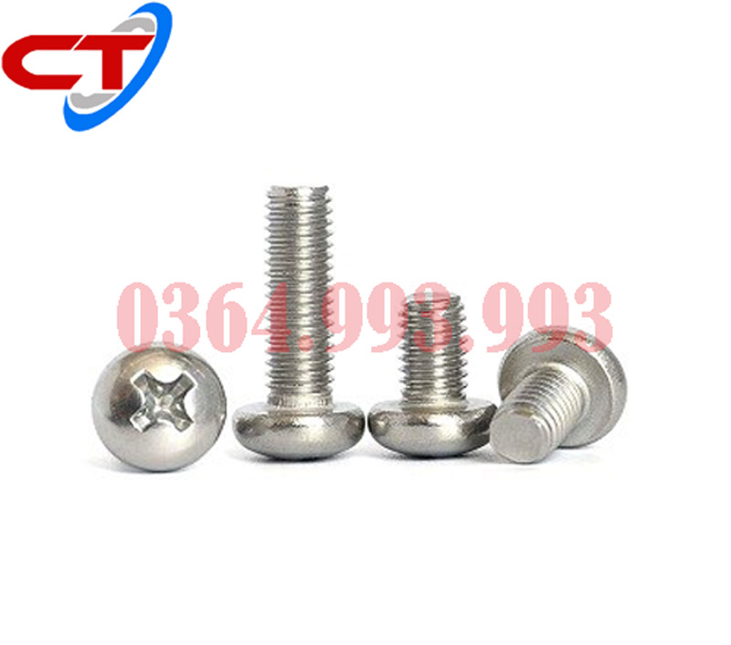 bulong đầu tròn inox, vít pake đầu tròn inox, bulong đầu nấm inox